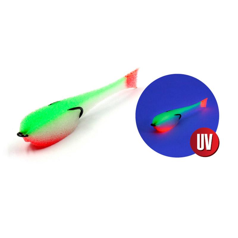 Поролоновая рыбка YAMAN на двойнике, р. 80 мм, цвет 23 UV (5 шт.)