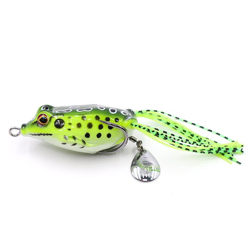 Лягушка-незацепляйка Namazu FROG с лепестком, 55 мм, 10 г,цвет 07, крючок-двойник YR Hooks (BN) #1/0