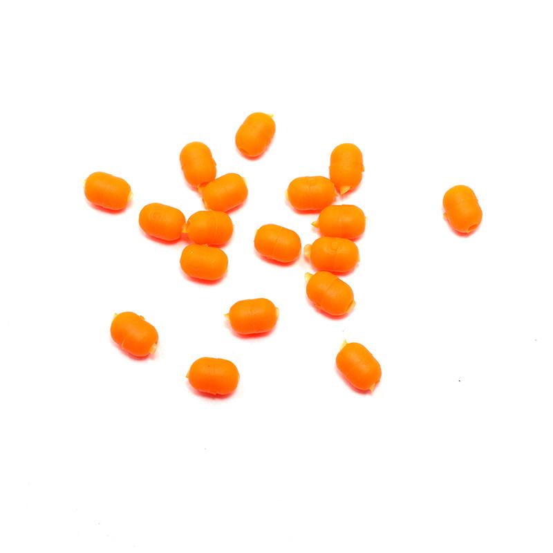 Бусина фидерная Namazu Soft Beads, PVC, овальная, d-3,7 мм, L-5,2 мм, цв. фц. оранж. (20 шт.)