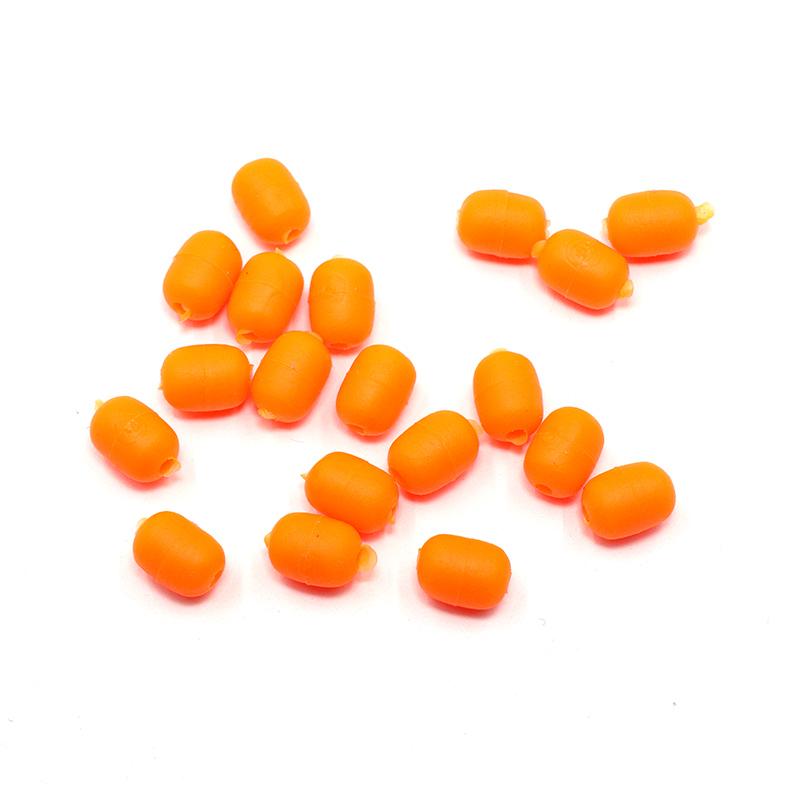 Бусина фидерная Namazu Soft Beads, PVC, овальная, d-4,7 мм, L-6,2 мм, цв. фц. оранж. (20 шт.)