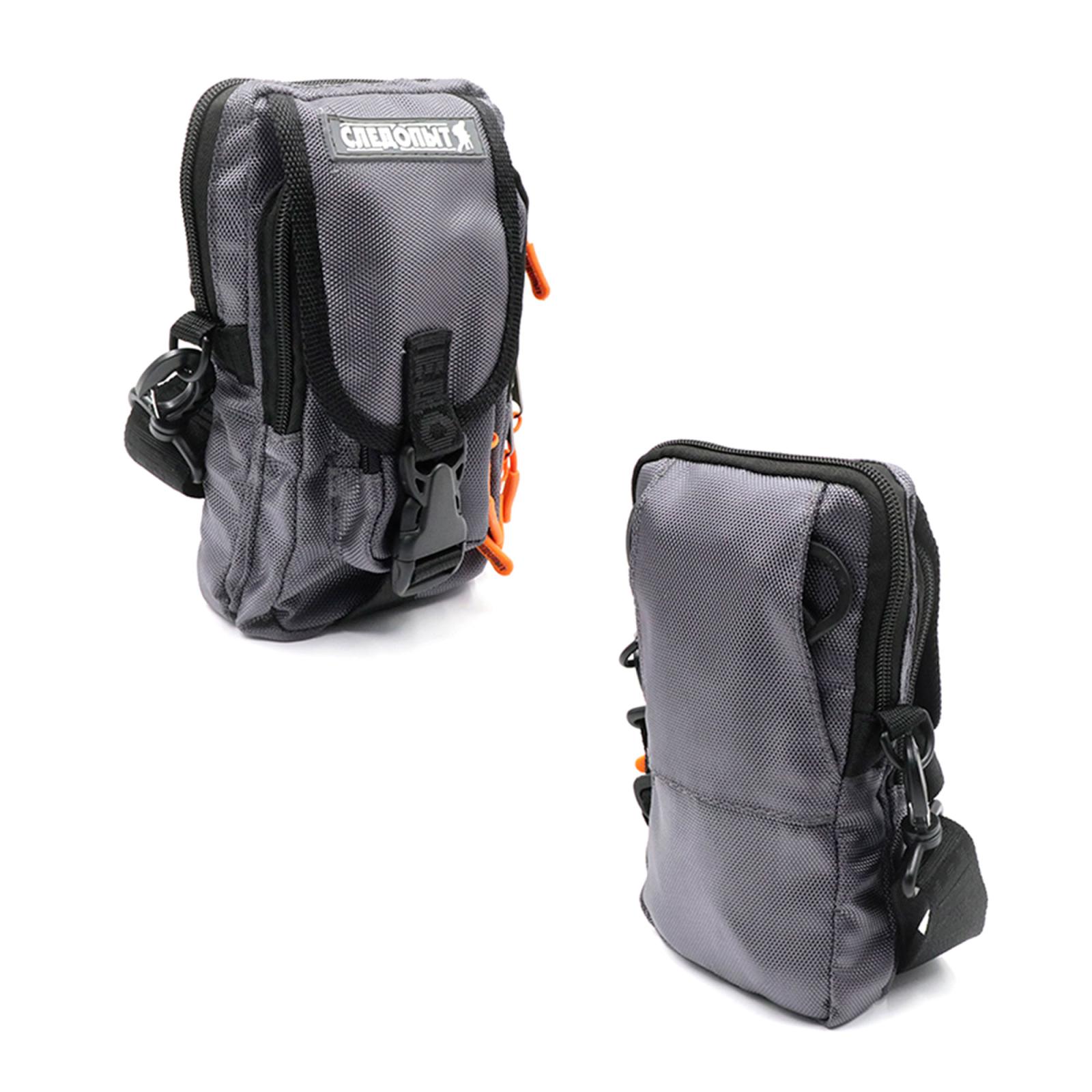 Сумка рыболовная "СЛЕДОПЫТ" Street Fishing MultiLock V-Pouch, 22х12,5х8 см, цв. серый