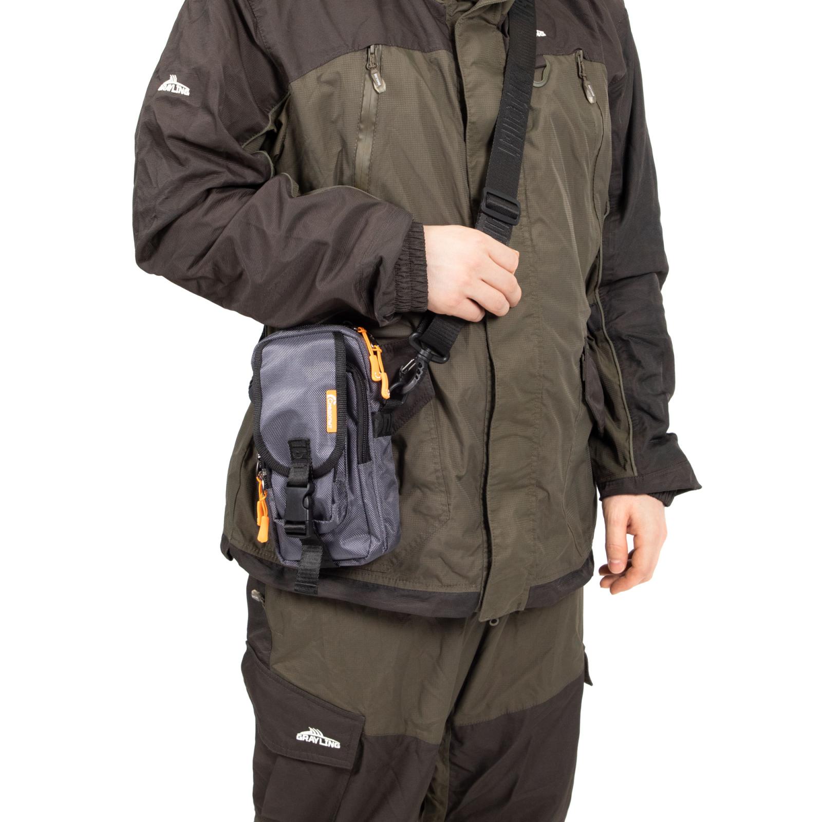 Сумка рыболовная "СЛЕДОПЫТ" Street Fishing MultiLock V-Pouch, 22х12,5х8 см, цв. серый - 7