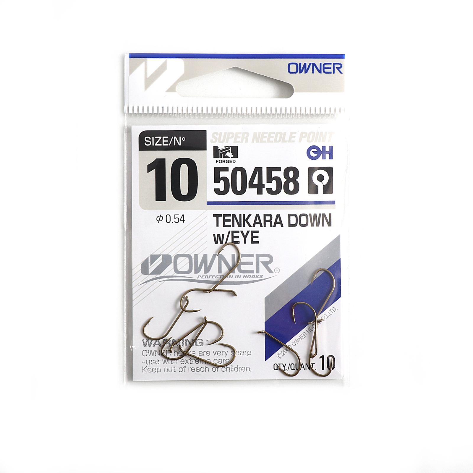 Крючок OWNER Tenkara Down w/eye brown №10 10шт - 1