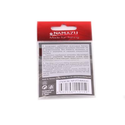 Вертлюг Namazu Pro ROLLING RIBBED SWIVEL, латунь, цв. Carbon, р. 3, test-35 кг (уп. 10 шт.) - 2