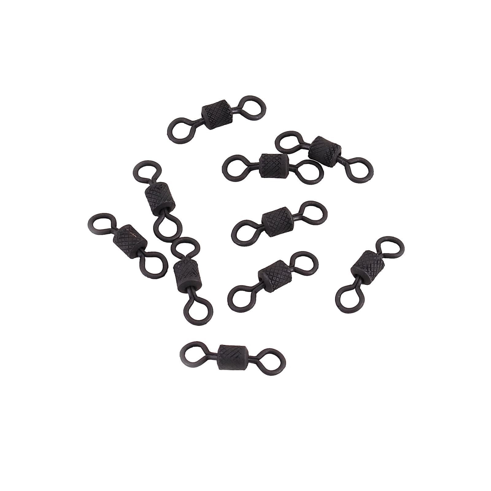Вертлюг Namazu Pro ROLLING RIBBED SWIVEL, латунь, цв. Carbon, р. 3, test-35 кг (уп. 10 шт.) - 3