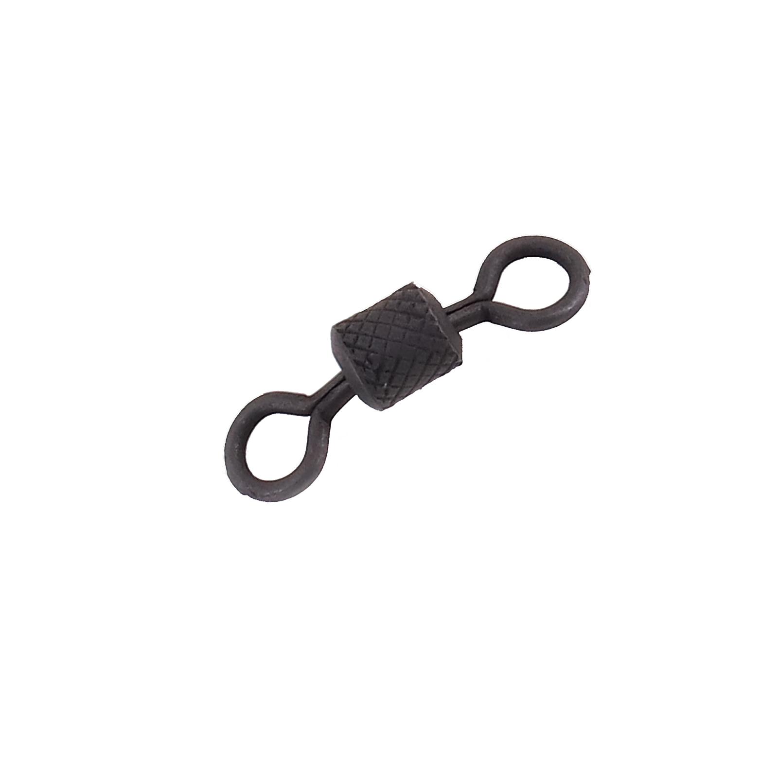 Вертлюг Namazu Pro ROLLING RIBBED SWIVEL, латунь, цв. Carbon, р. 3, test-35 кг (уп. 10 шт.) - 4