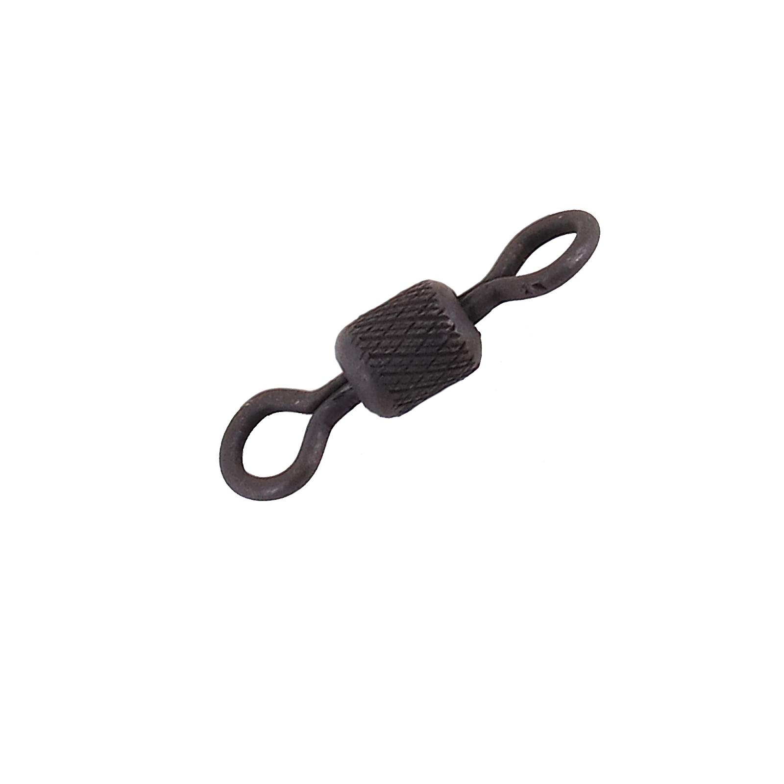 Вертлюг Namazu Pro ROLLING RIBBED SWIVEL, латунь, цв. Carbon, р. 4, test-29 кг (уп. 10 шт.) - 4