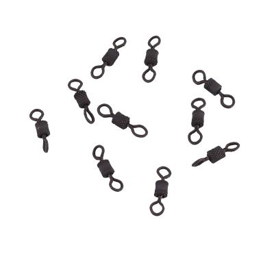 Вертлюг Namazu Pro ROLLING RIBBED SWIVEL, латунь, цв. Carbon, р. 6, test-19 кг (уп. 10 шт.) - 3
