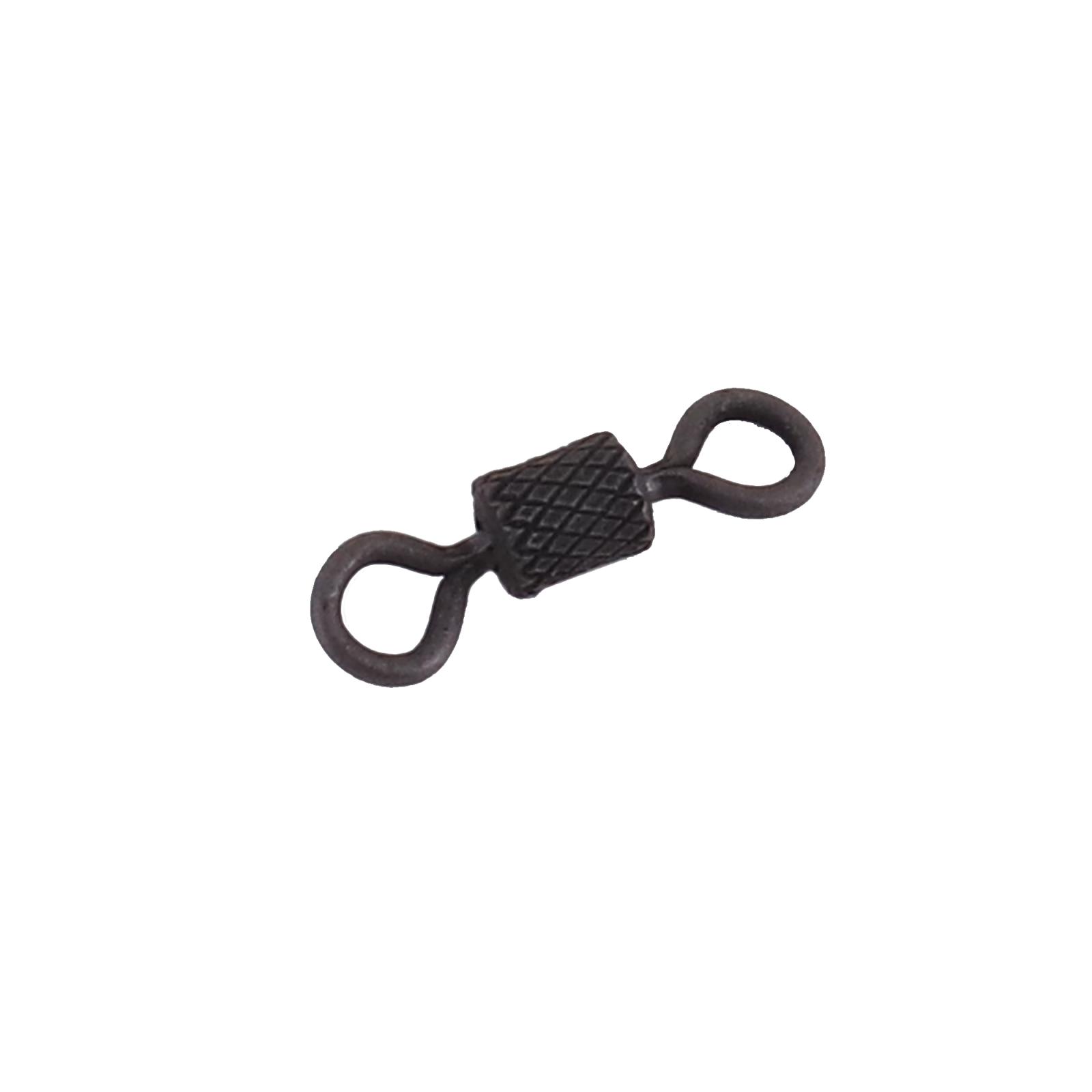Вертлюг Namazu Pro ROLLING RIBBED SWIVEL, латунь, цв. Carbon, р. 7, test-14 кг (уп. 10 шт.) - 4