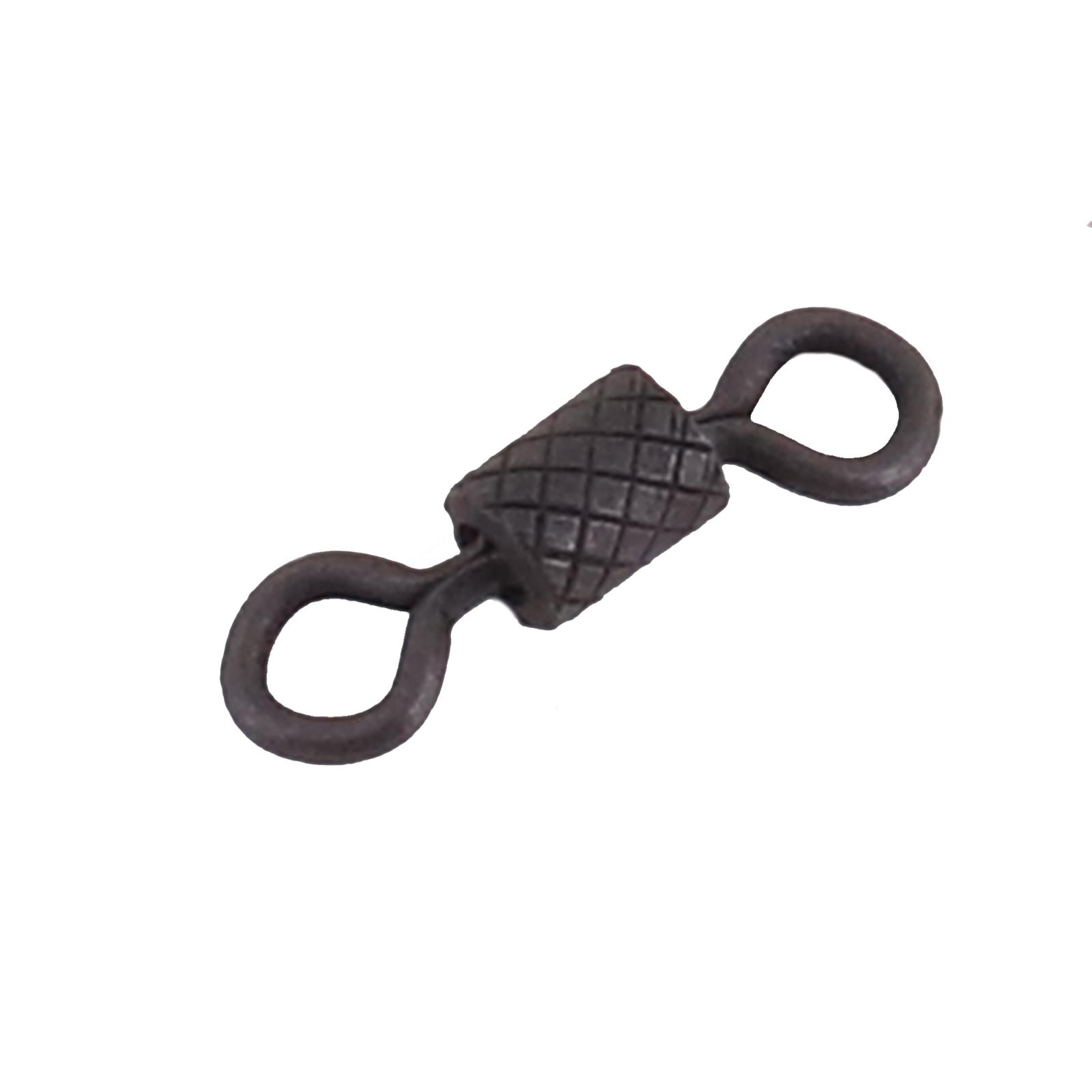 Вертлюг Namazu Pro ROLLING RIBBED SWIVEL, латунь, цв. Carbon, р. 9, test-6 кг (уп. 10 шт.) - 4