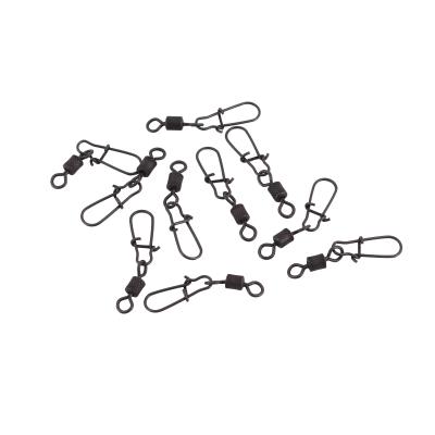 Вертлюг с застежкой Namazu Pro ROLLING RIBBED SWIVEL WITH NICE SNAP, цв. Carbon, р. 2, test-65 кг, к - 3