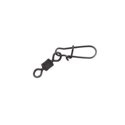 Вертлюг с застежкой Namazu Pro ROLLING RIBBED SWIVEL WITH NICE SNAP, цв. Carbon, р. 2, test-65 кг, к - 4
