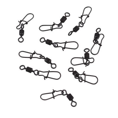 Вертлюг с застежкой Namazu Pro ROLLING RIBBED SWIVEL WITH NICE SNAP, цв. Carbon, р. 4, test-43 кг, к - 3