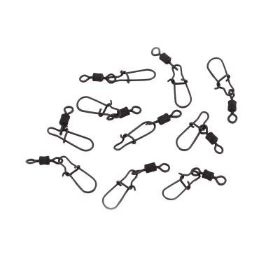 Вертлюг с застежкой Namazu Pro ROLLING RIBBED SWIVEL WITH NICE SNAP, цв. Carbon, р. 7, test-23 кг, к - 3