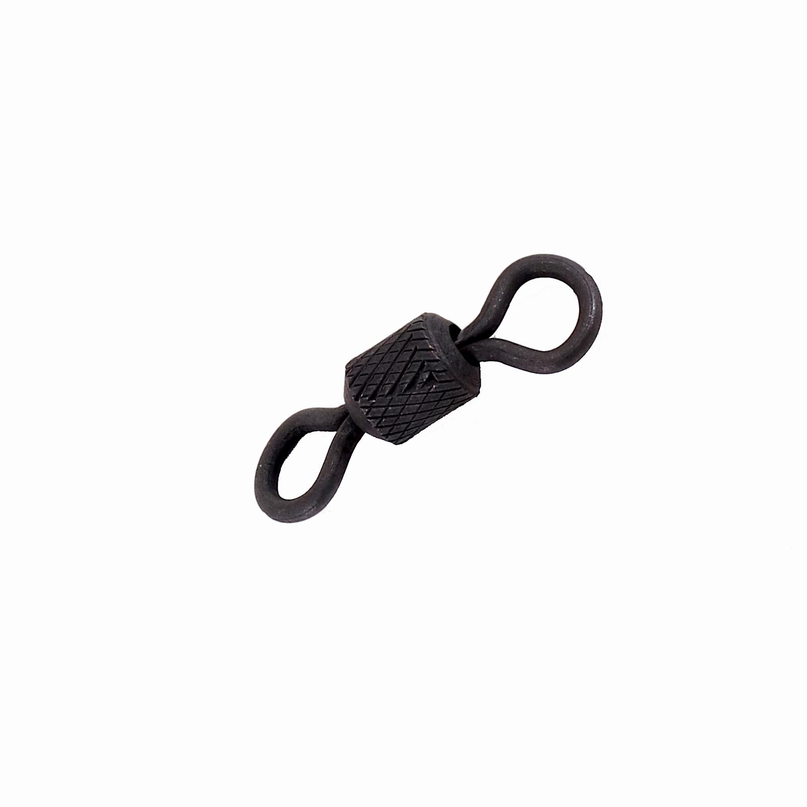 Вертлюг Namazu Pro ROLLING RIBBED SWIVEL, латунь, цв. Carbon, р. 2/0, test-91 кг (уп. 5 шт.) - 4