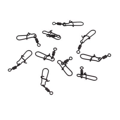 Вертлюг с застежкой Namazu Pro ROLLING RIBBED SWIVEL WITH NICE SNAP, цв. Carbon, р. 14, test-4 кг, к - 3