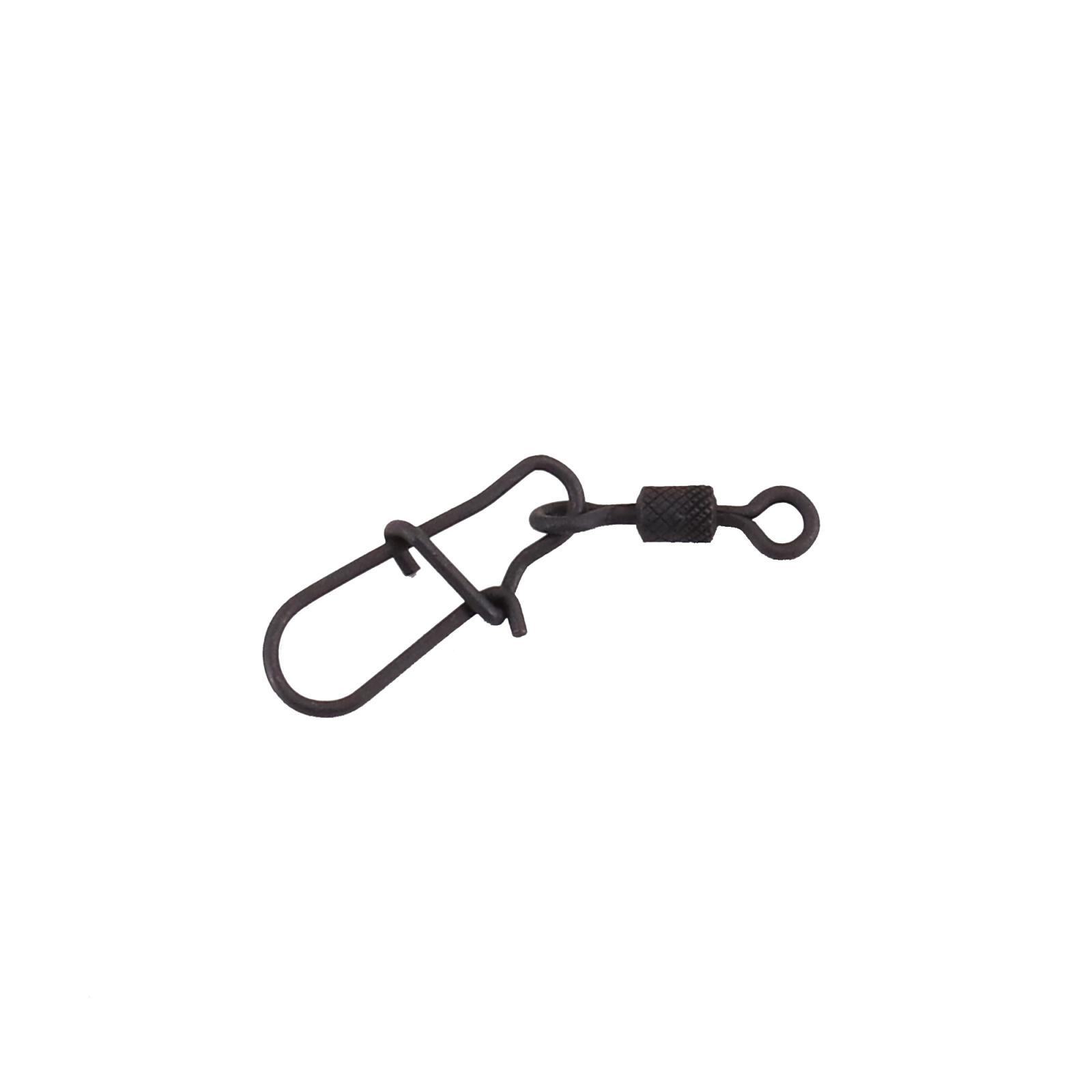 Вертлюг с застежкой Namazu Pro ROLLING RIBBED SWIVEL WITH NICE SNAP, цв. Carbon, р. 12, test-8 кг, к - 4