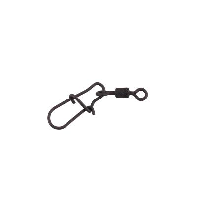 Вертлюг с застежкой Namazu Pro ROLLING RIBBED SWIVEL WITH NICE SNAP, цв. Carbon, р. 12, test-8 кг, к - 4
