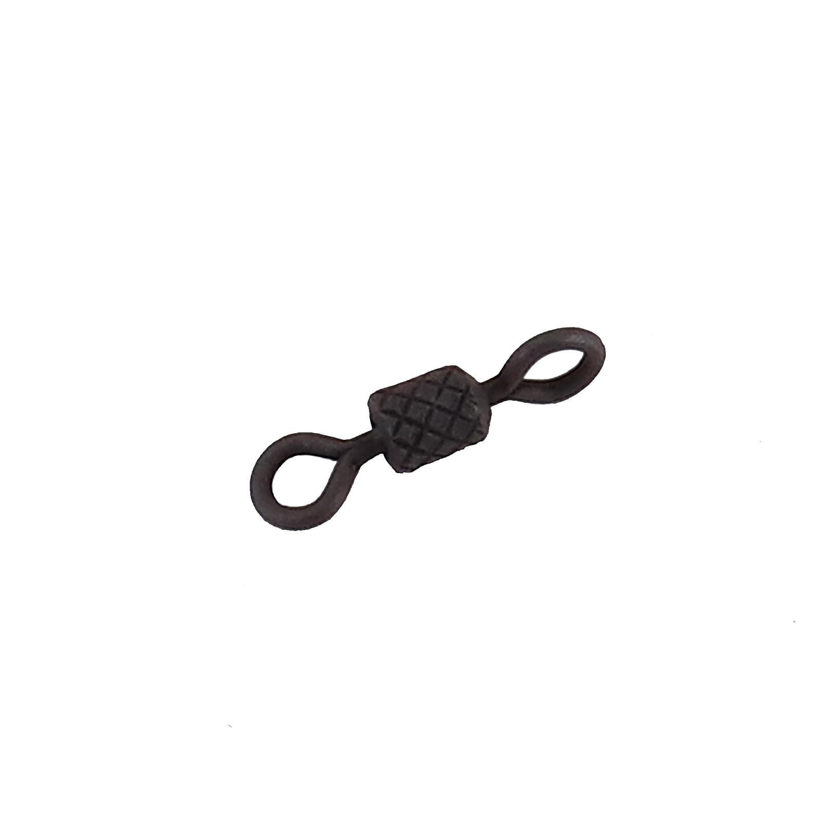 Вертлюг Namazu Pro ROLLING RIBBED SWIVEL, латунь, цв. Carbon, р. 10, test-4 кг (уп. 10 шт.) - 4