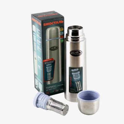Термос "Биосталь" с узкой горловиной и пробкой с ситечком, 0,5 л - 1