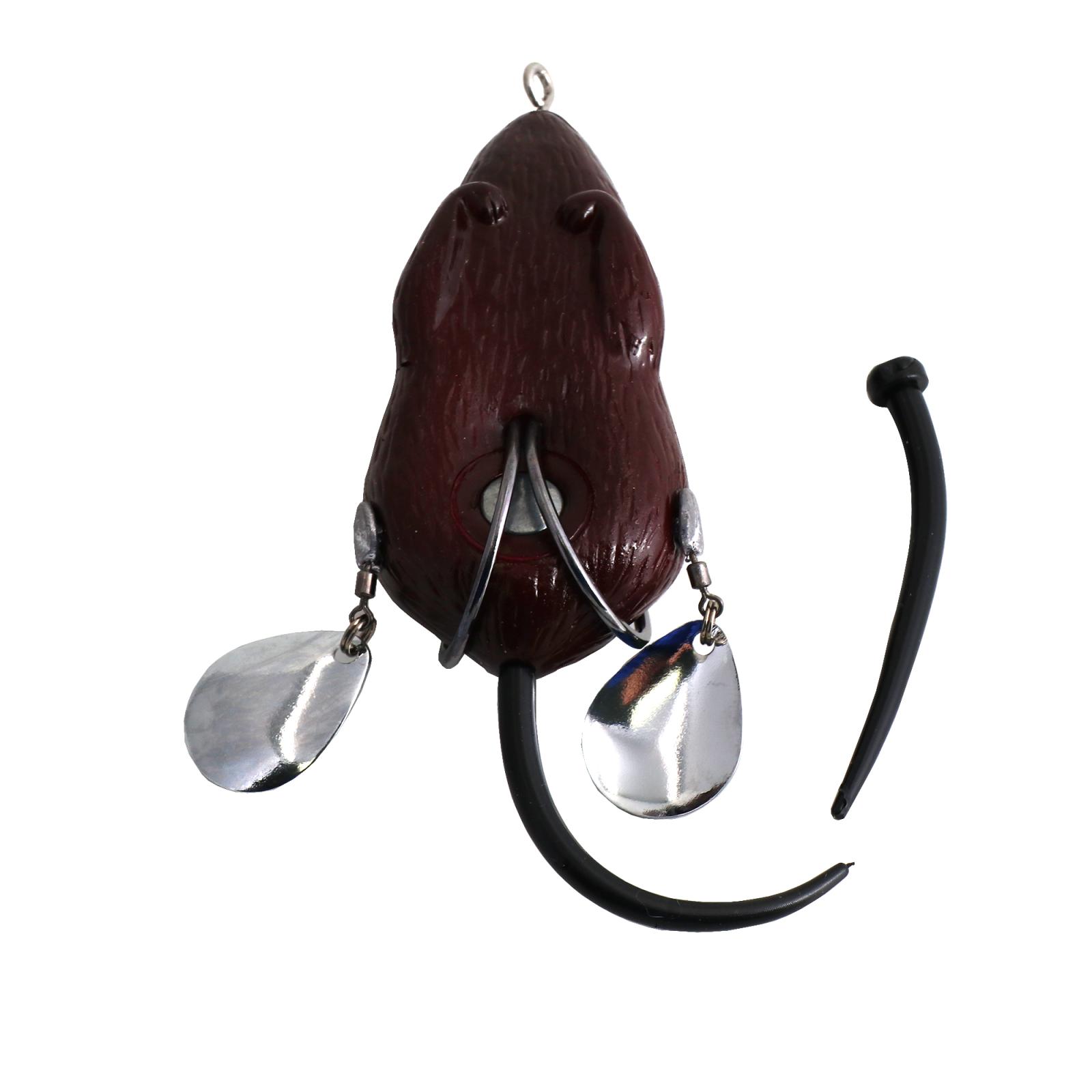 Мышь-незацепляйка Namazu MOUSE с лепестками, 76 мм, 26 г, цвет 13, крючок-двойник YR Hooks (BN) #2/0 - 4