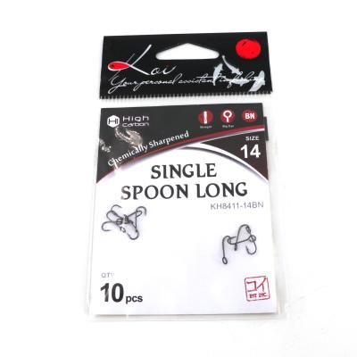 Крючок KOI "SINGLE SPOON LONG", размер 14 (INT), цвет BN (10 шт.) - 1