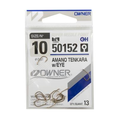 Крючок OWNER AMANO TENKARA w/eye brown №10 13шт - 3