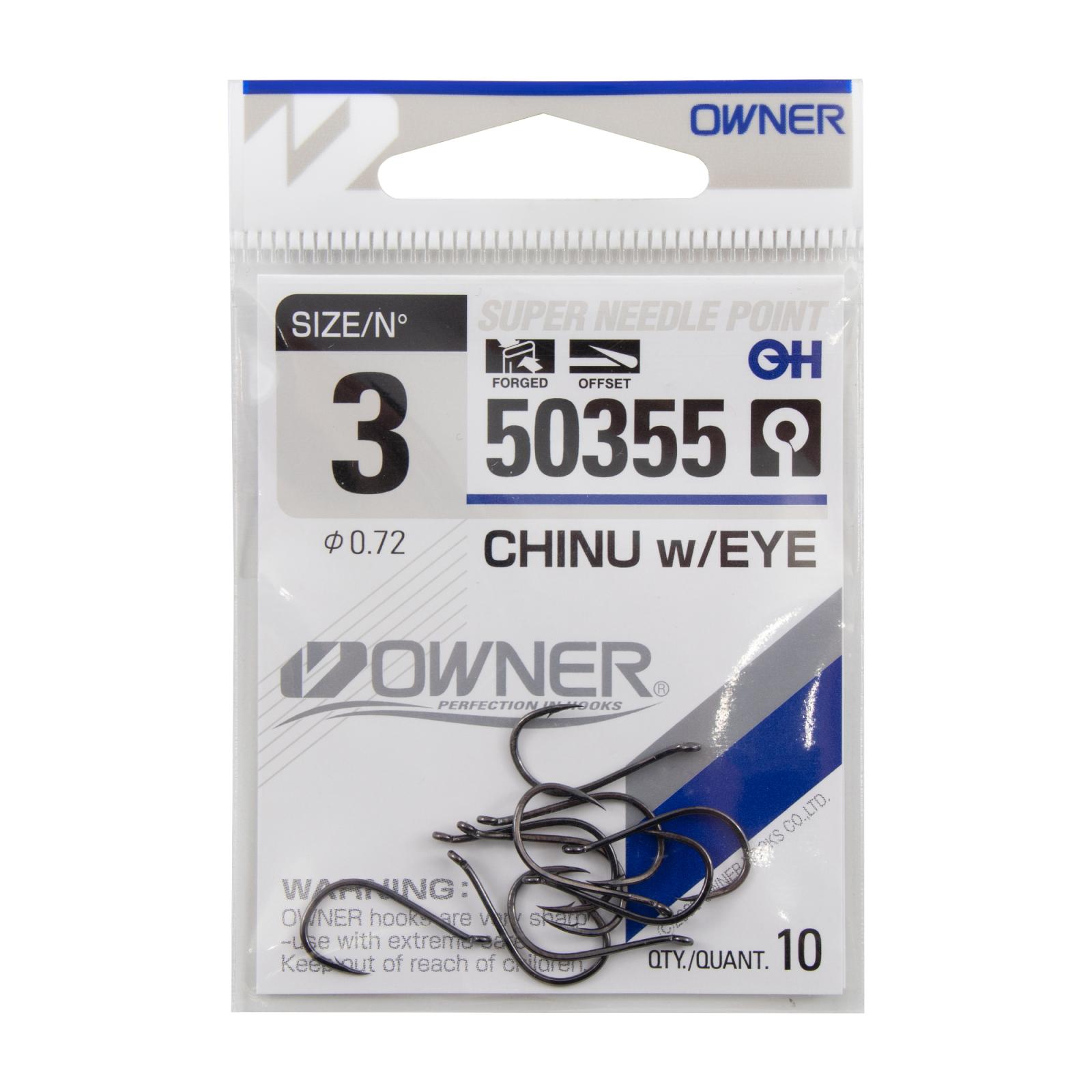 Крючок OWNER Chinu w/eye BC №3 10шт - 3