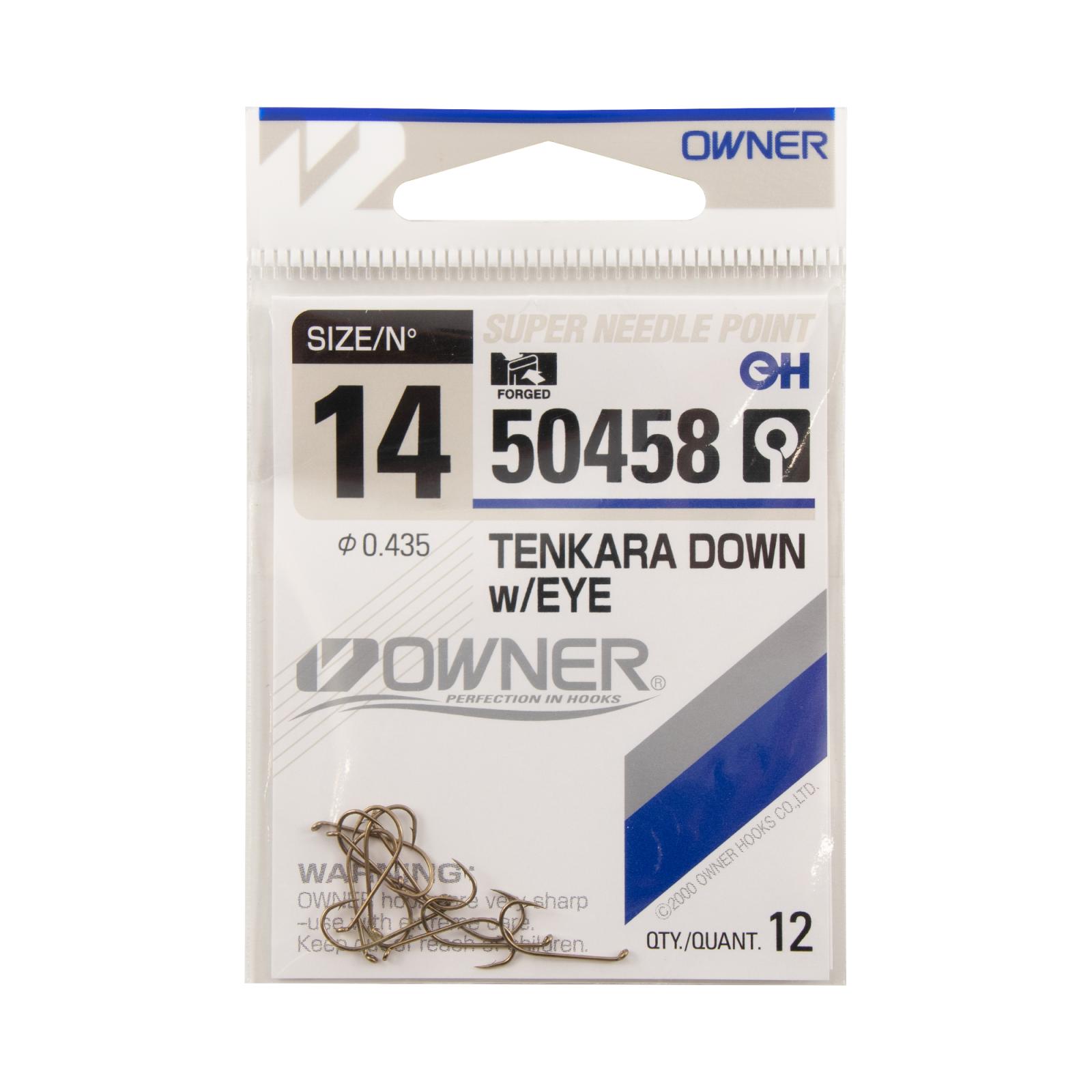 Крючок OWNER Tenkara Down w/eye brown №14 12шт - 3