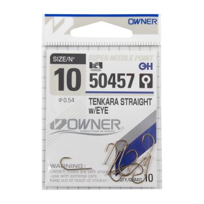 Крючок OWNER Tenkara Straight w/eye brown №10 10шт - 1