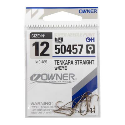 Крючок OWNER Tenkara Straight w/eye brown №12 11шт - 1