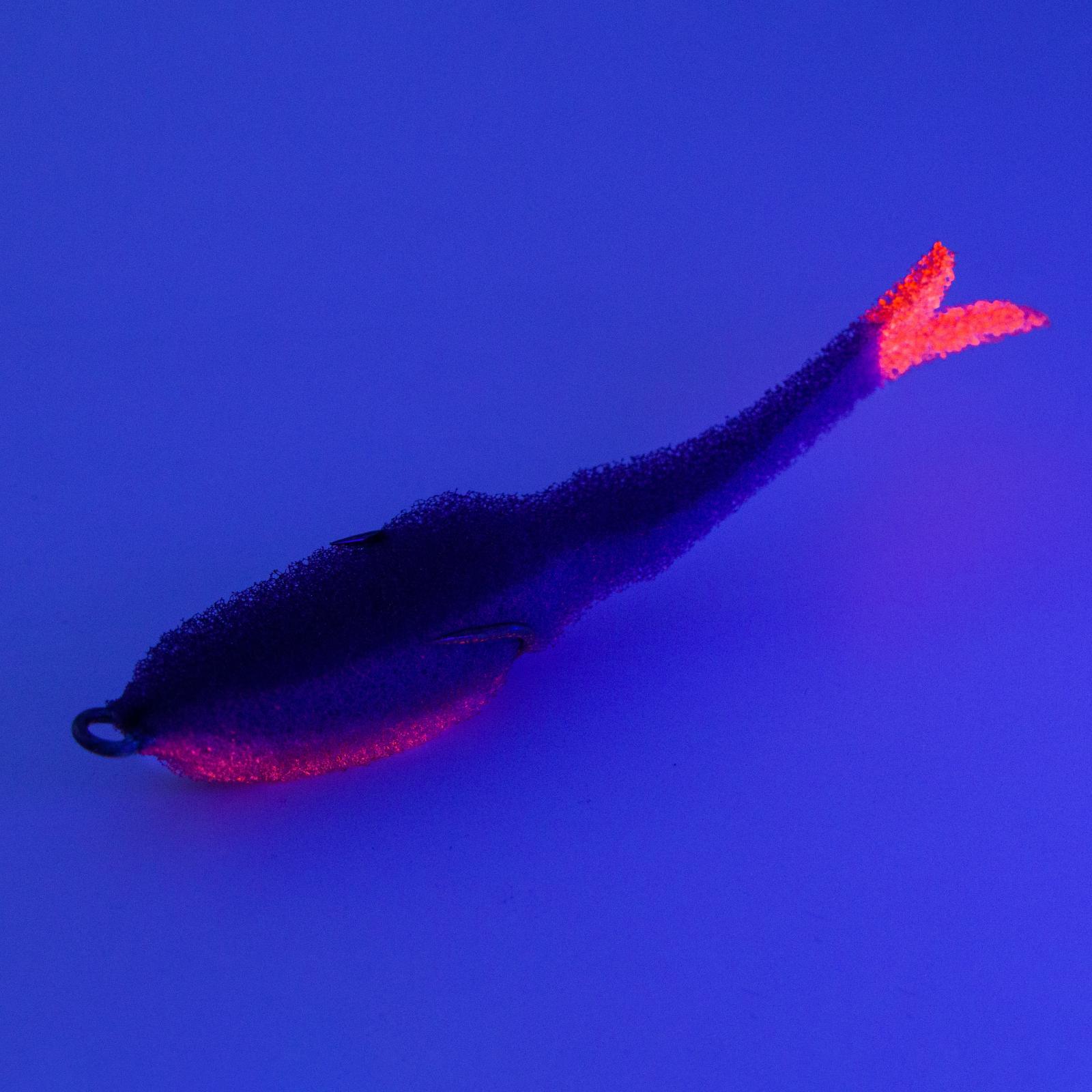 Поролоновая рыбка YAMAN Devious Minnow на двойнике, р. 105 мм, цвет 25 UV (5 шт.) - 3