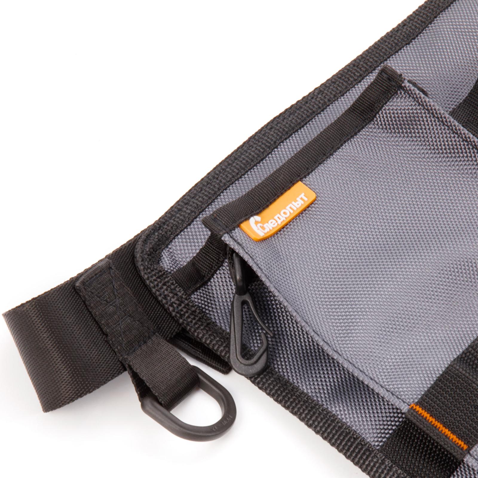 Сумка рыболовная поясная "СЛЕДОПЫТ" Fishing Pocket Hip, 30х22х6 см, цв. серый, без коробок - 5