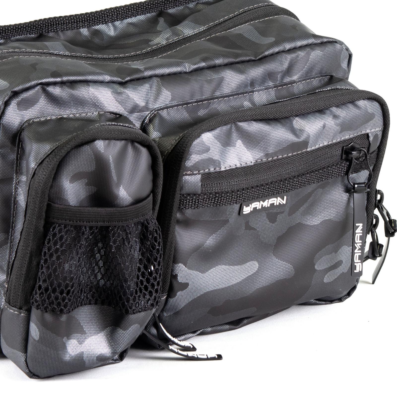 Сумка рыболовная "Yaman" Fishing Hip Bag, 28х21х17 см, цв. серый камуфляж - 5