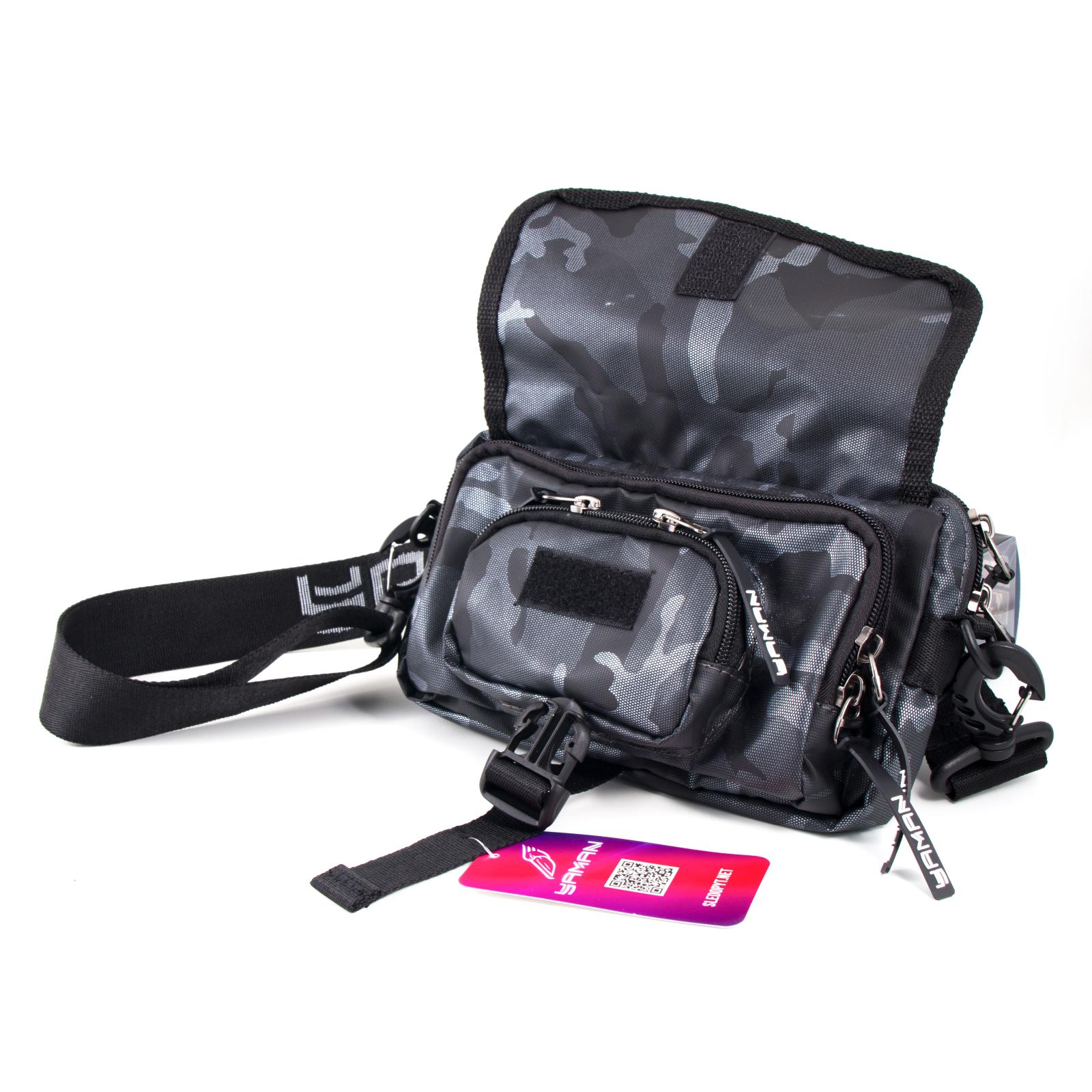 Сумка рыболовная "Yaman" Street Fishing MultiLock S-Pouch, 13,5х22х8 см, цв. серый камуфляж - 5