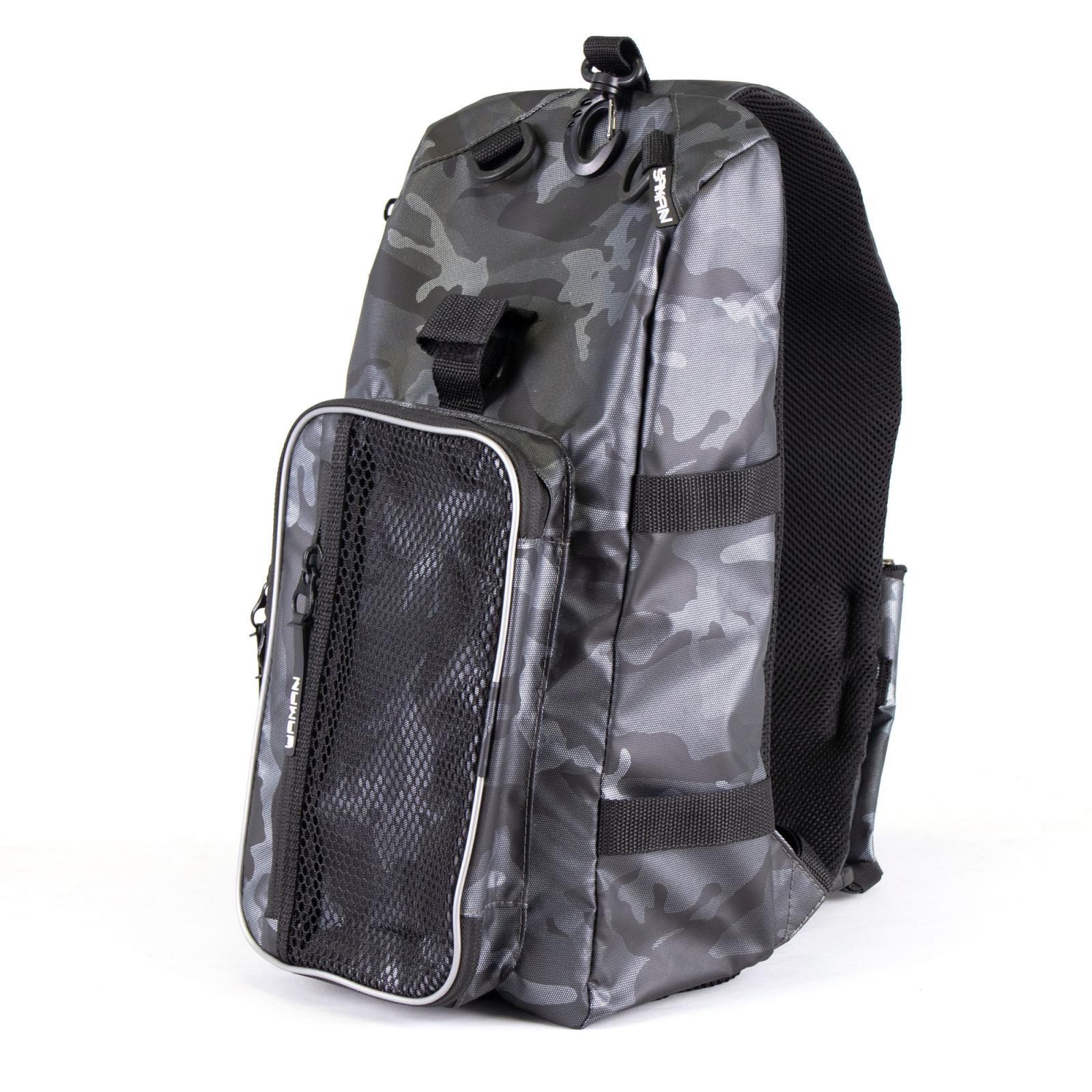 Сумка-рюкзак рыболовная "Yaman" Sling Shoulder Bag, 44х24х17 см, цв. серый камуфляж - 2