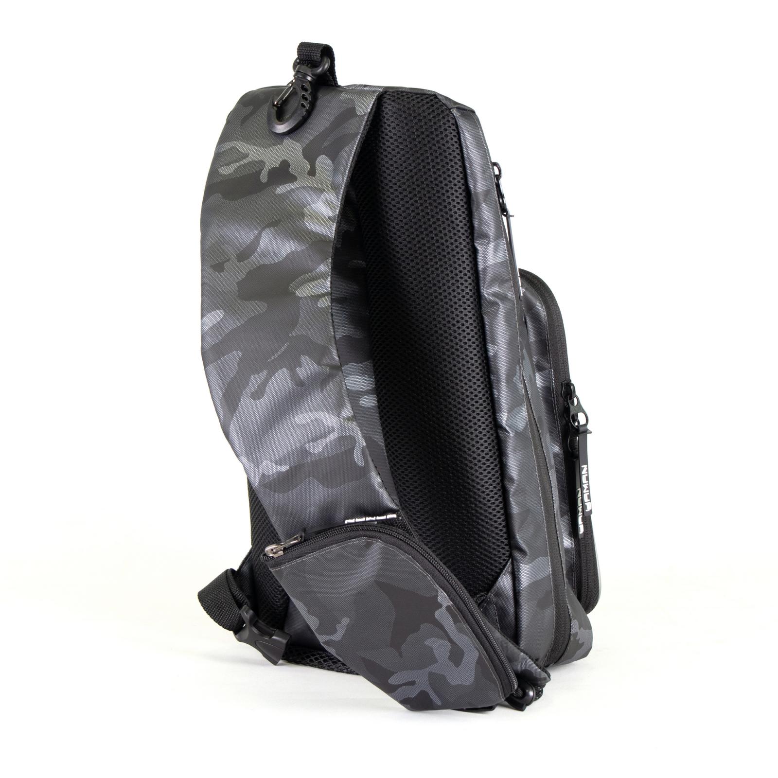 Сумка-рюкзак рыболовная "Yaman" Sling Shoulder Bag, 44х24х17 см, цв. серый камуфляж - 4