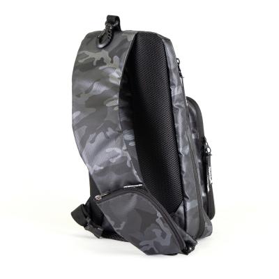 Сумка-рюкзак рыболовная "Yaman" Sling Shoulder Bag, 44х24х17 см, цв. серый камуфляж - 4