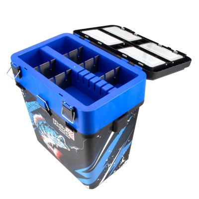 Ящик для зимней рыбалки "ICE FISHING PERCH" Helios, 19 л, синий - 6