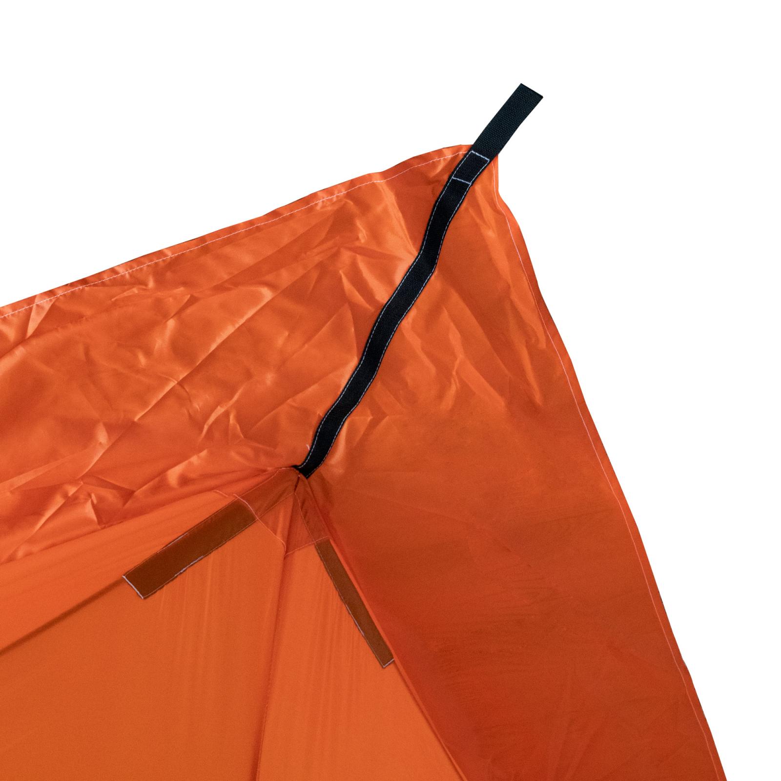 Палатка зимняя куб СЛЕДОПЫТ 2,1 х2,1 м, Oxford 210D PU 1000, S по полу 4,4 кв.м, цв. оранжевый/белый - 2