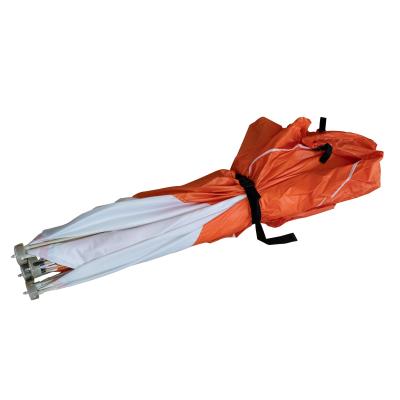 Палатка зимняя куб СЛЕДОПЫТ 2,1 х2,1 м, Oxford 210D PU 1000, S по полу 4,4 кв.м, цв. оранжевый/белый - 3