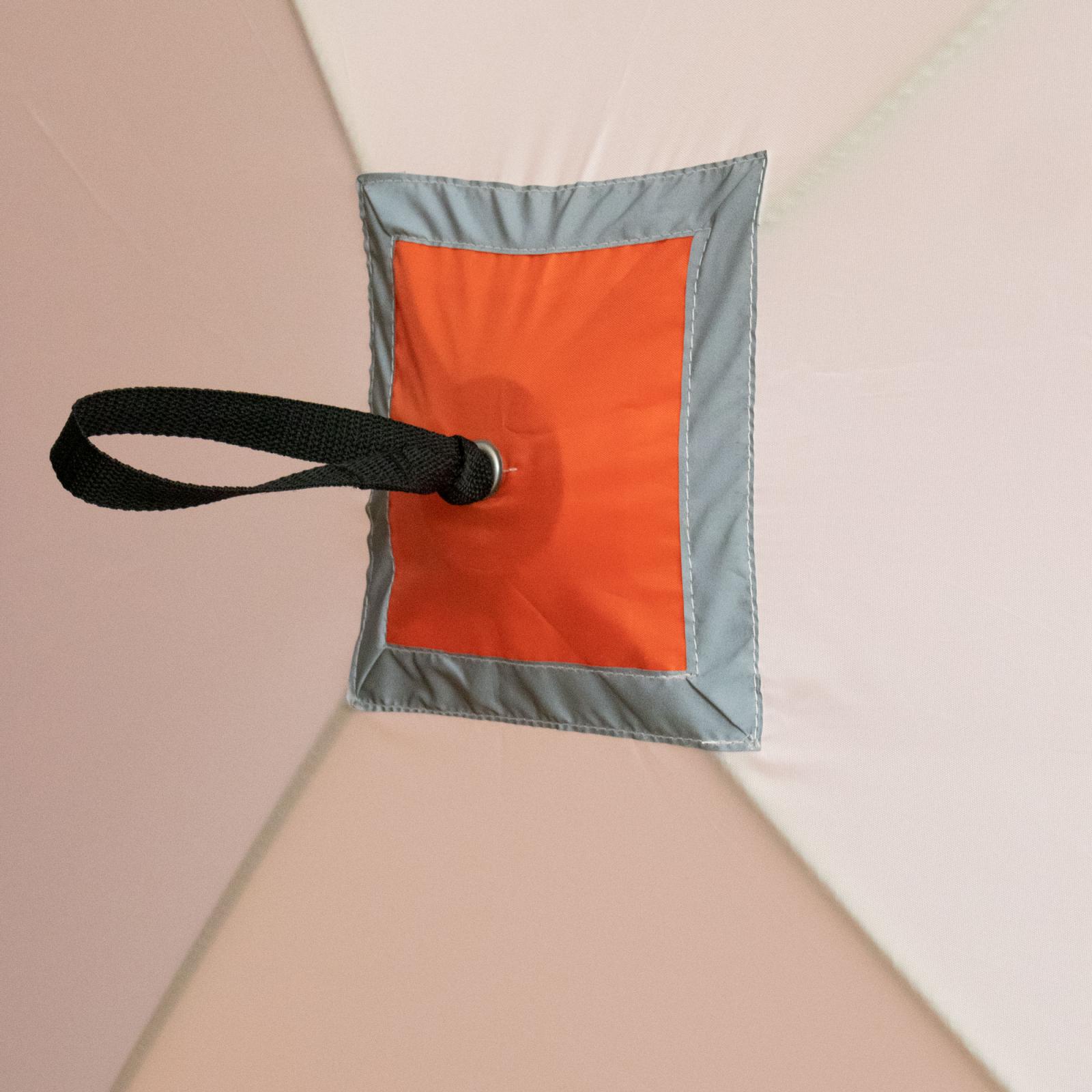 Палатка зимняя куб СЛЕДОПЫТ 2,1 х2,1 м, Oxford 210D PU 1000, S по полу 4,4 кв.м, цв. оранжевый/белый - 5