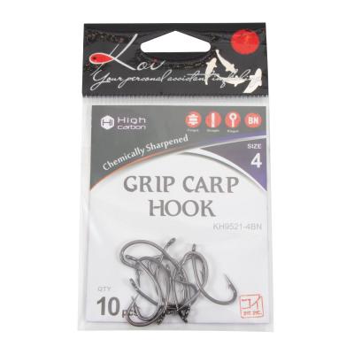 Крючок KOI "GRIP CARP HOOK", размер 4 (INT), цвет BN (10 шт.) - 4