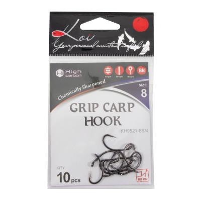Крючок KOI "GRIP CARP HOOK", размер 8 (INT), цвет BN (10 шт.) - 4