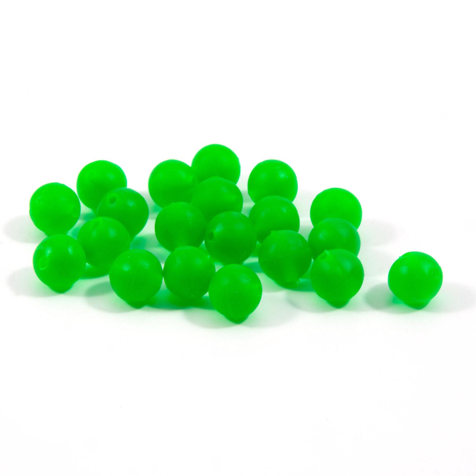 Бусина фидерная Namazu Soft Beads, PVC, d-7 мм, круглая, цв. темно-зеленый (20 шт.)
