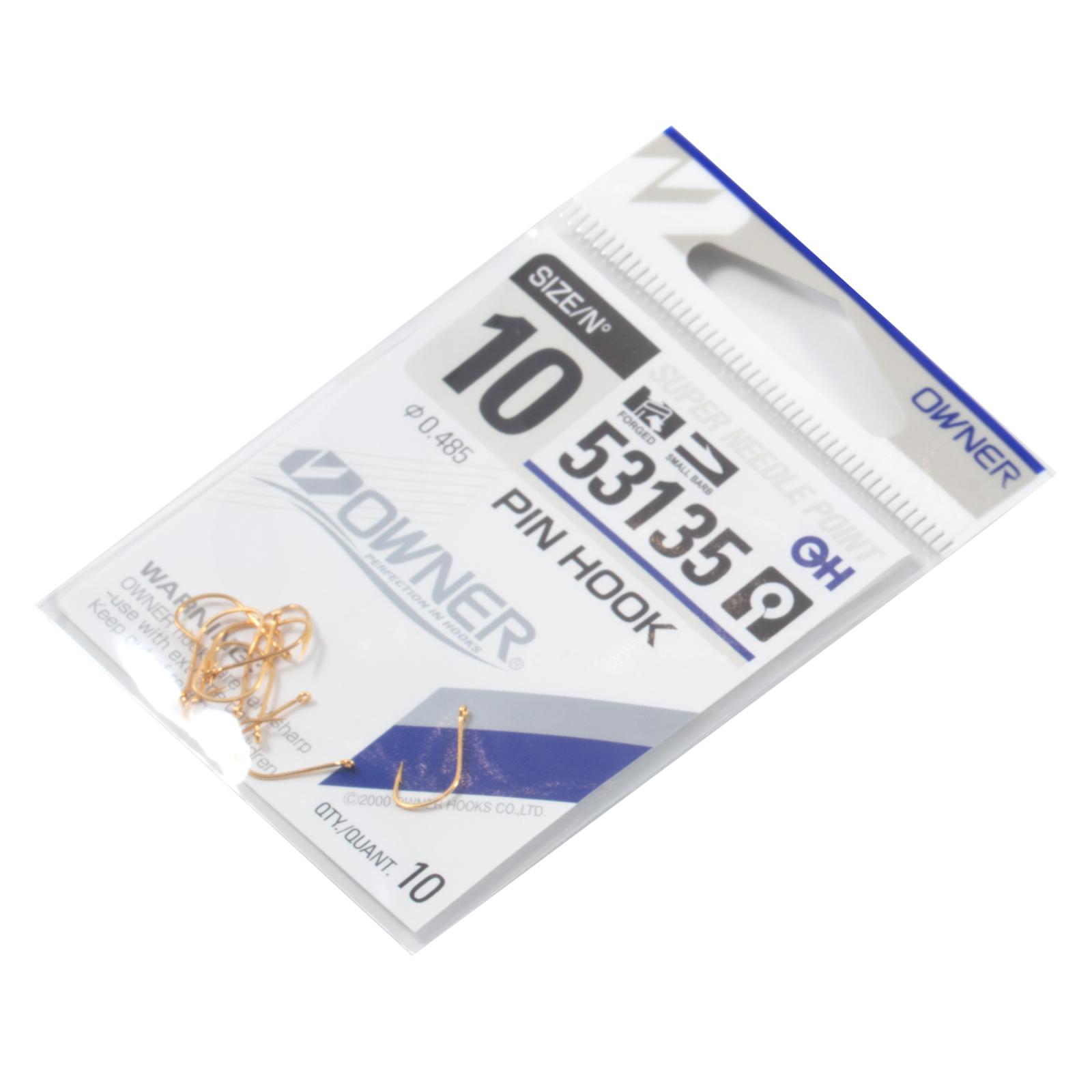 Крючок OWNER Pin Hook gold №10 10шт - 4