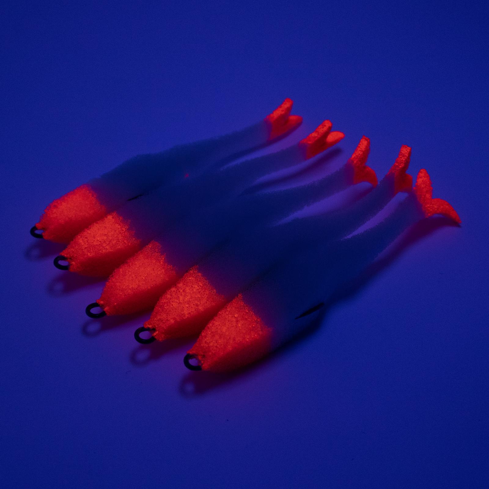 Поролоновая рыбка YAMAN Devious Minnow на двойнике, р. 105 мм, цвет 15 UV (5 шт.) - 4