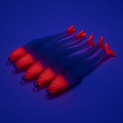 Поролоновая рыбка YAMAN Devious Minnow на двойнике, р. 105 мм, цвет 15 UV (5 шт.) - 4