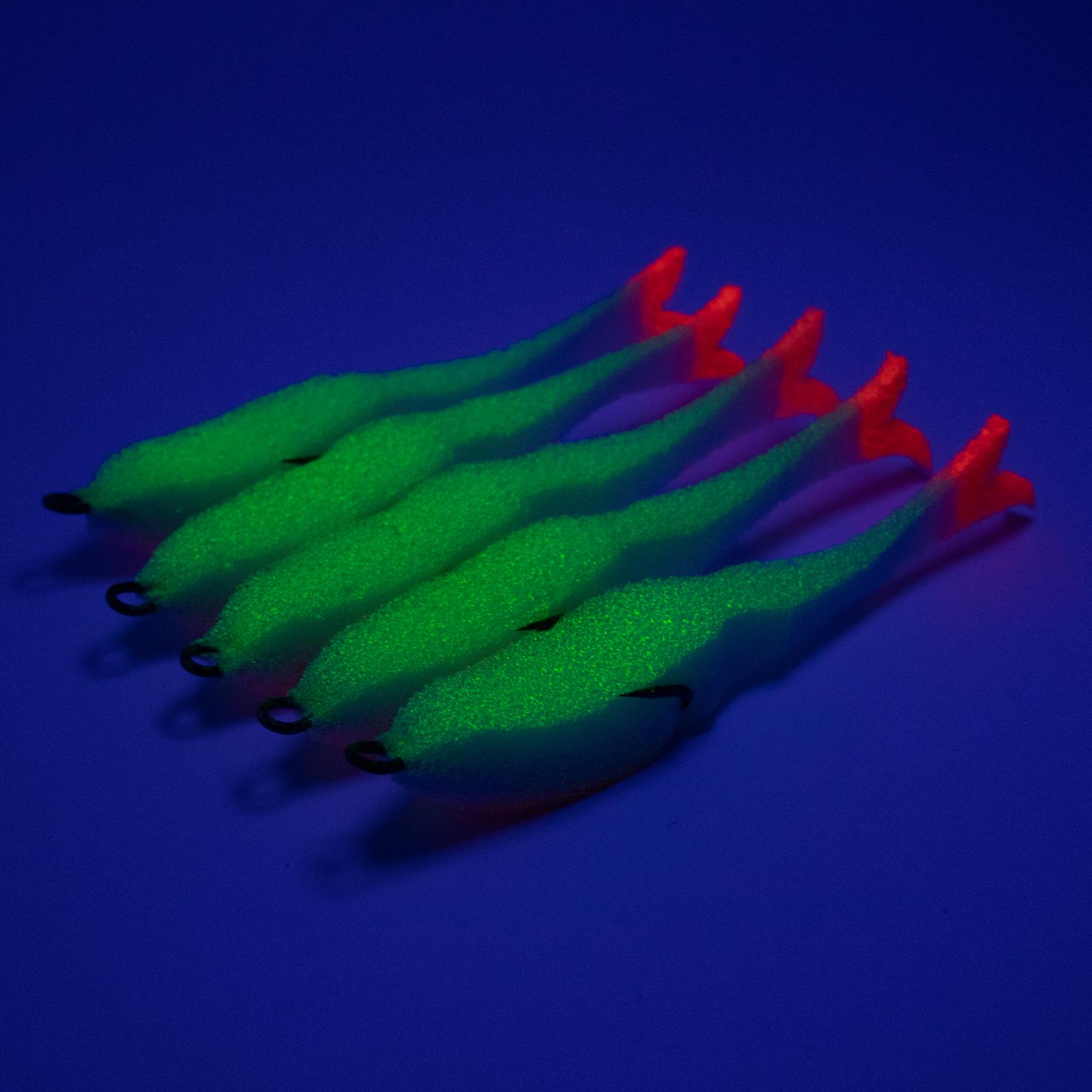Поролоновая рыбка YAMAN Devious Minnow на двойнике, р. 105 мм, цвет 16 UV (5 шт.) - 4