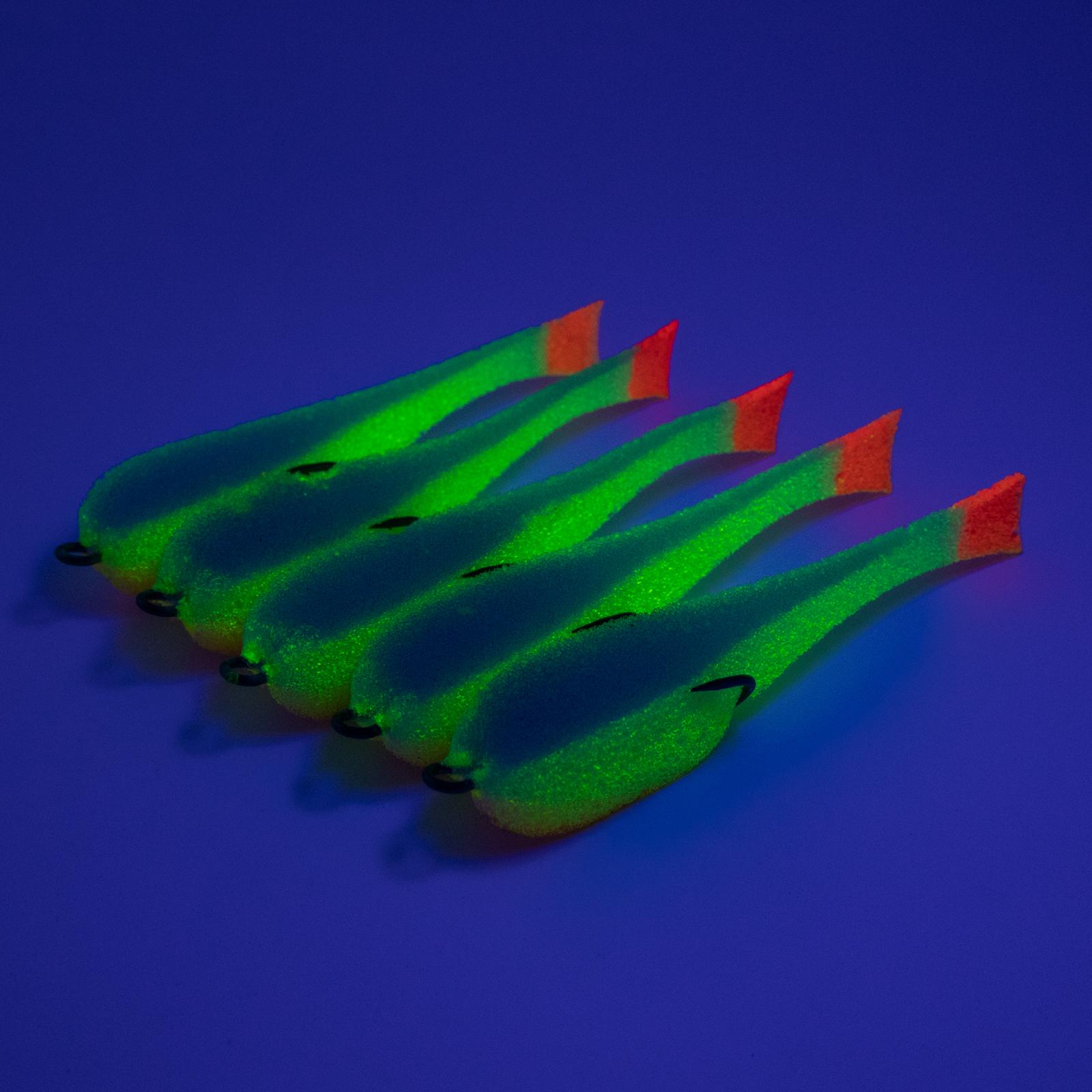 Поролоновая рыбка YAMAN на двойнике, р. 110 мм, цвет 26 UV (5 шт.) - 4